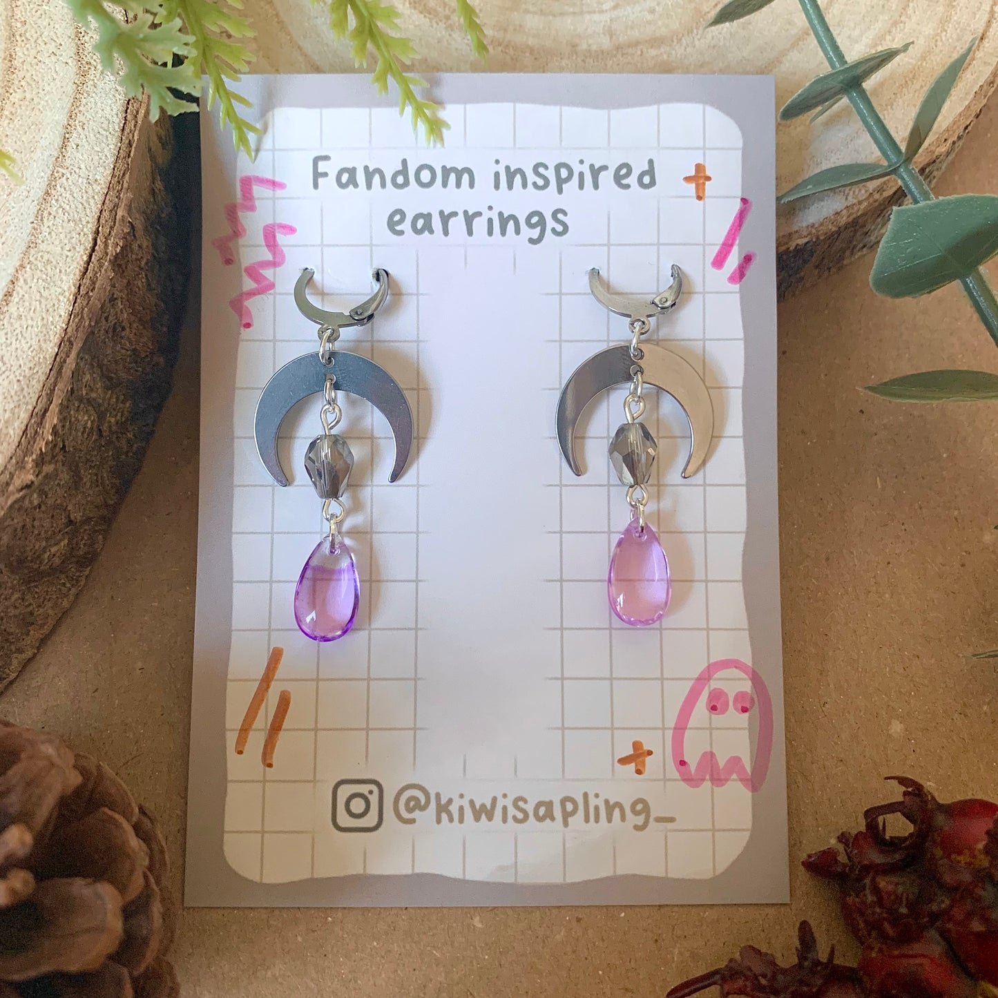 Amethyst Widow Ohrringe (Halloween)