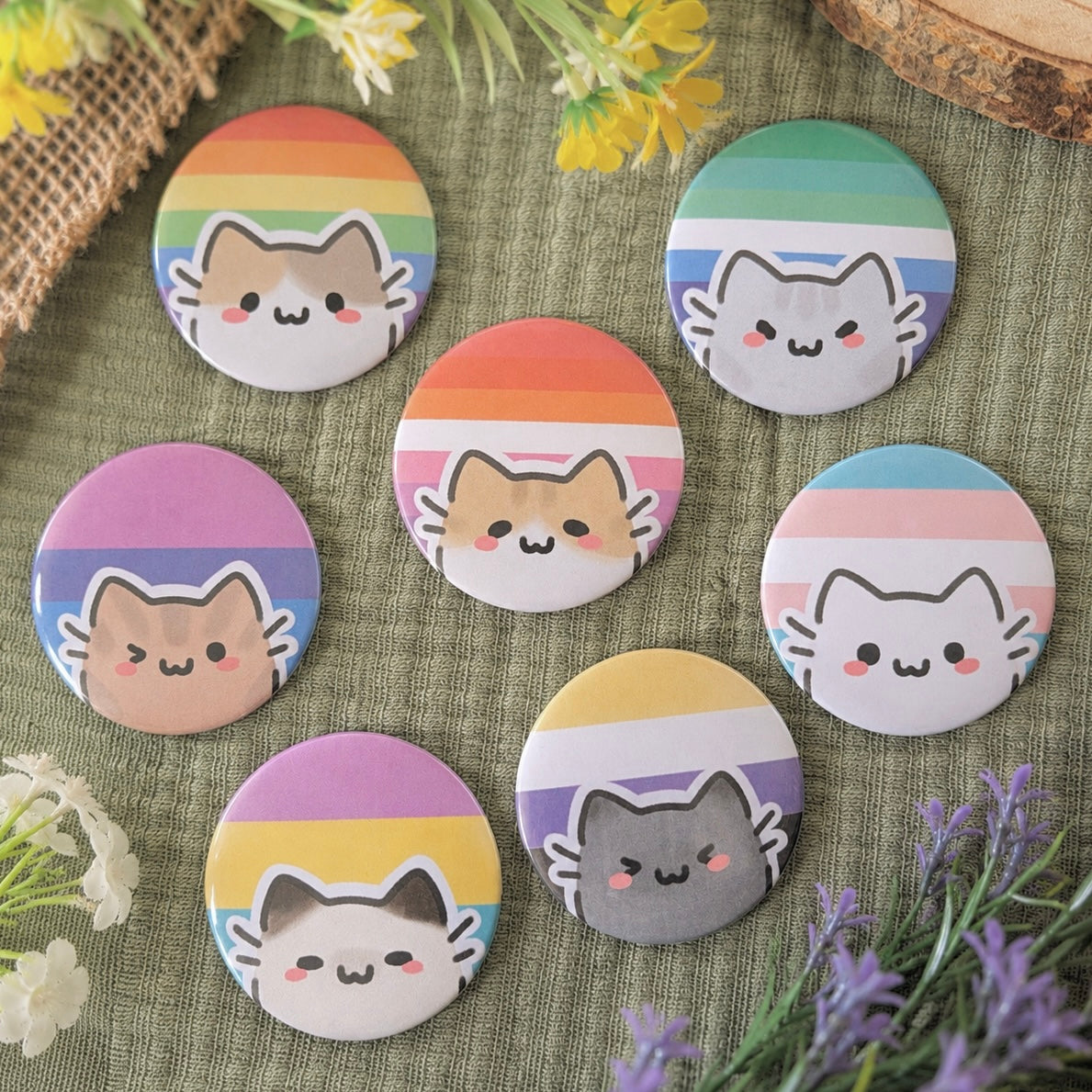 Pride Cats - 58mm Buttons