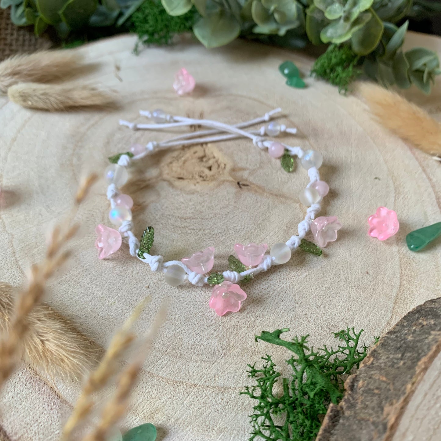 Blumen Makramee Armband