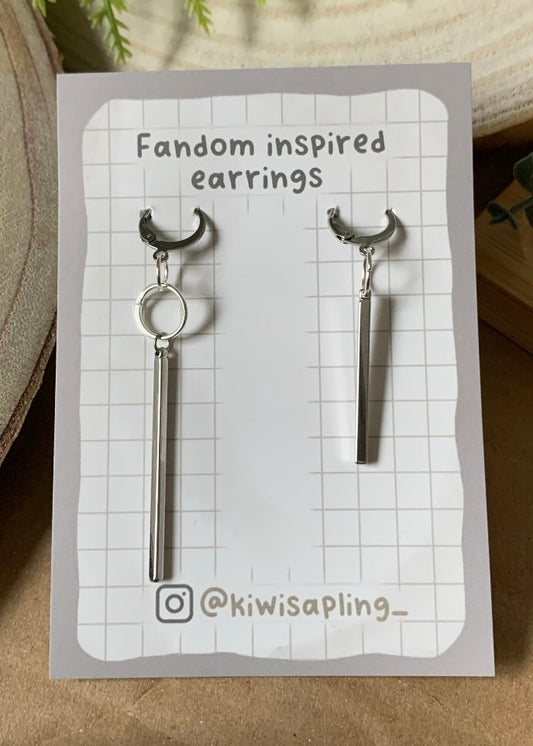 Metal Bar Ohrringe