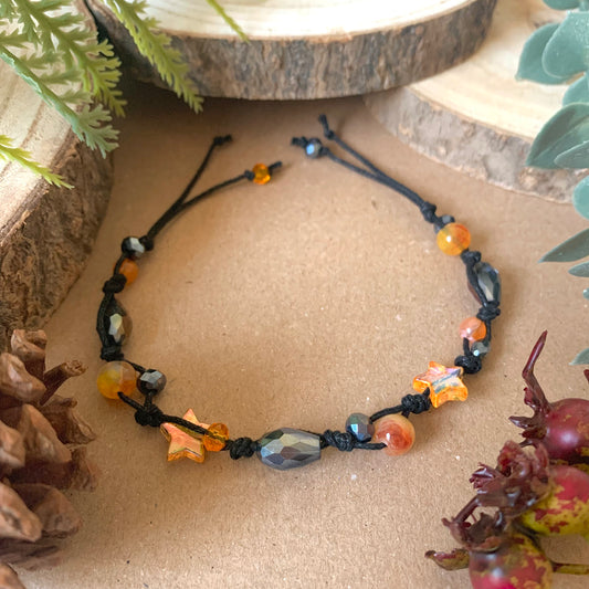 Pumpkin Makramee Armband (Halloween)